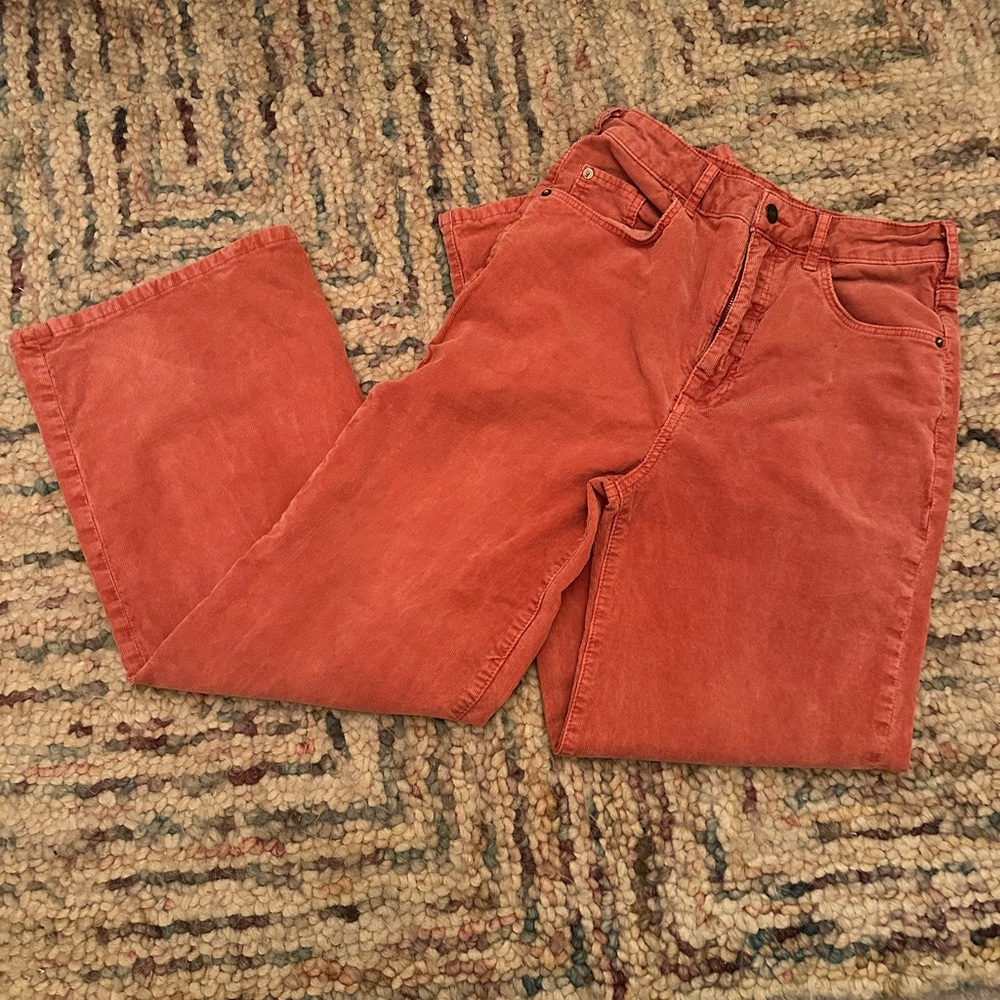 Anthropologie Pilcro wide leg corduroy pants size 28